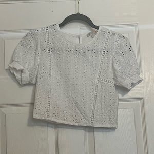 White Crop Blouse